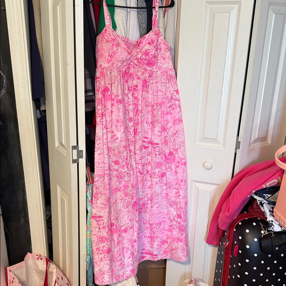 Lilly Pulitzer Pink and White Floral Dress